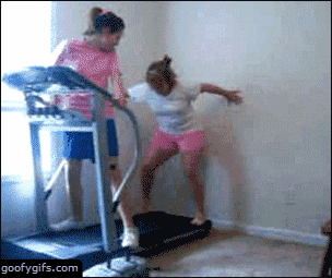 animated gif girls treadmill