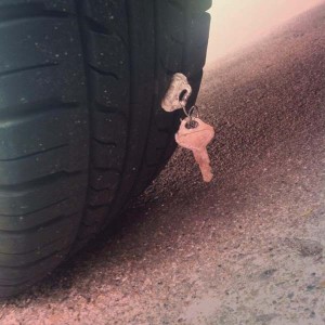 key-in-tire